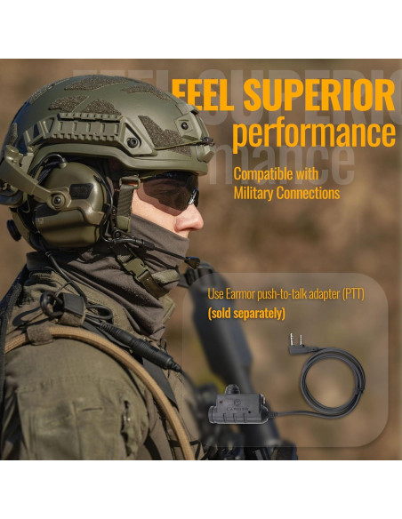 Auriculares Tácticos EARMOR M32X con Cancelación de Ruido