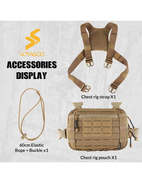 Bolsa Táctica EDC Utility Molle 2L Marrón con Compartimento CCW