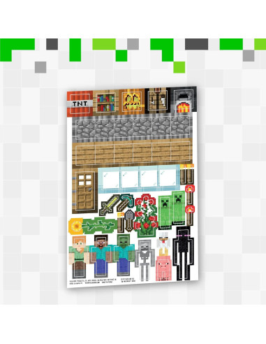 Botella de Agua Paladone Minecraft 600 ml con Calcomanías