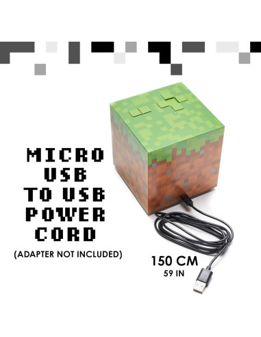 Reloj Despertador Digital Paladone Minecraft Bloque Verde