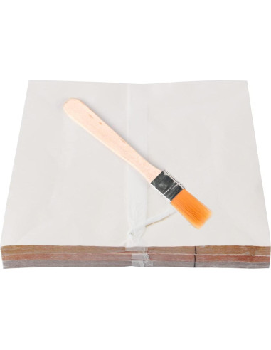 Juego de Hojas de Imitación de Oro 300 Hojas 14x14 cm