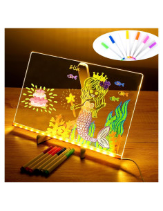 Tablero de Notas LED Niaoyun 30x20cm Acrílico Borrable