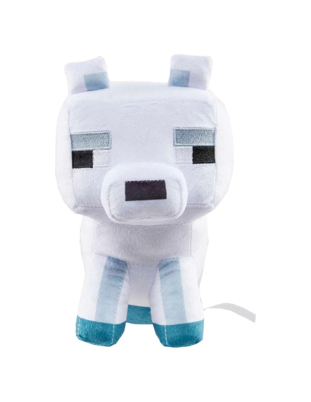 Peluche Minecraft Zorro Ártico Mattel 20 cm Muñeco Suave
