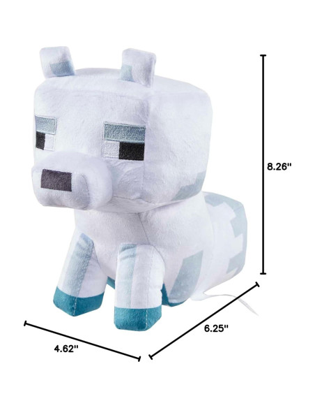 Peluche Minecraft Zorro Ártico Mattel 20 cm Muñeco Suave