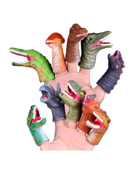 Títeres de Dedo Dinosaurio Juguetes Divertidos 10 Pcs