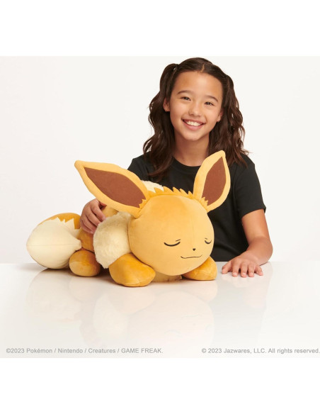 Peluche Pokémon Eevee Durmiendo 45.72 cm Suave Jazwares