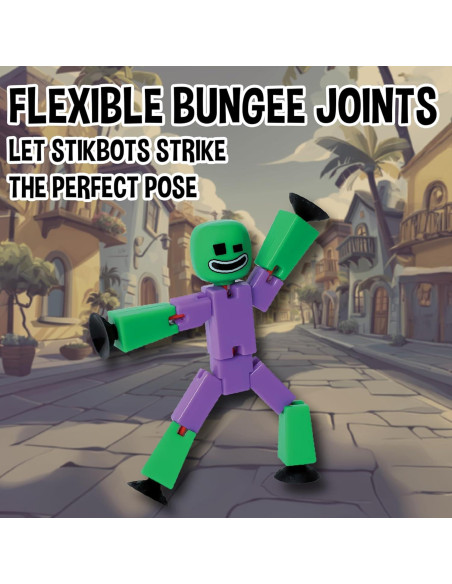 StikBot Paquete de 3 Figuras Locas Zing - Juguete Creativo