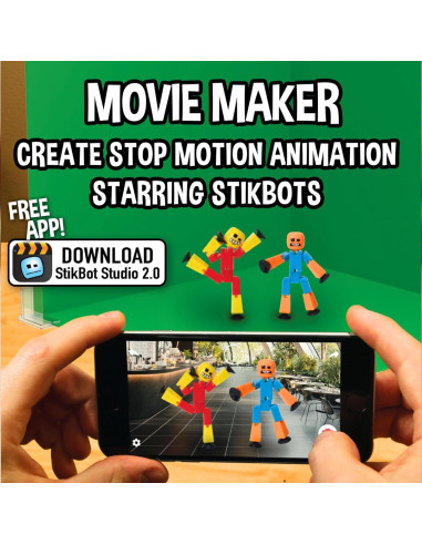 StikBot Paquete de 3 Figuras Locas Zing - Juguete Creativo