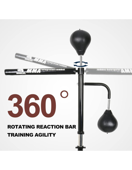 Barra Giratoria INNOLIFE para Boxeo con 2 Bolas de Velocidad