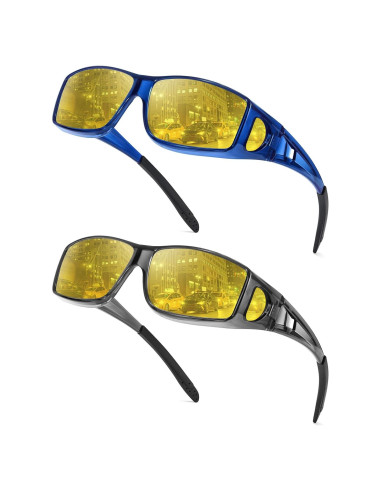 Gafas de Visión Nocturna SODQW Polarizadas Amarillas Unisex