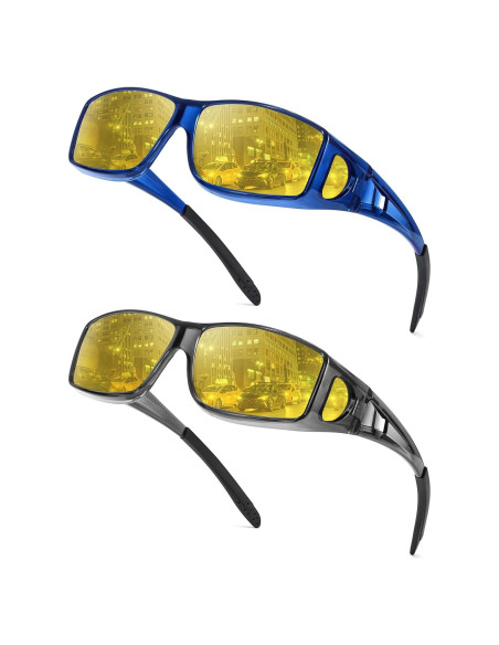 Gafas de Visión Nocturna SODQW Polarizadas Amarillas Unisex