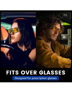 Gafas de Visión Nocturna SODQW Polarizadas Amarillas Unisex 2