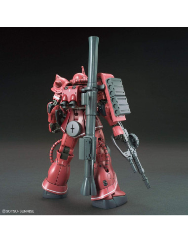 Modelo Zaku II Char Aznable 1/144 BANDAI SPIRITS con armas