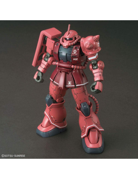 Modelo Zaku II Char Aznable 1/144 BANDAI SPIRITS con armas