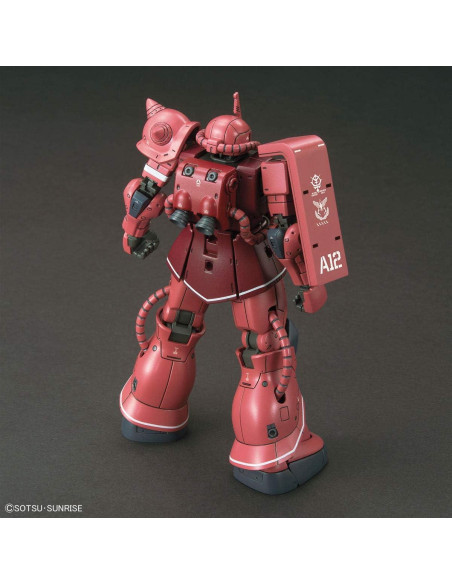 Modelo Zaku II Char Aznable 1/144 BANDAI SPIRITS con armas