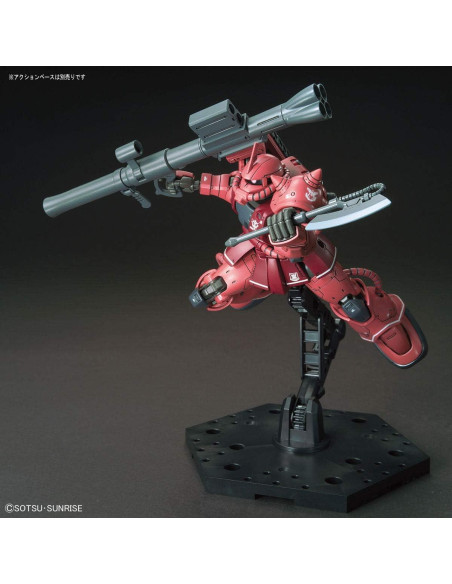Modelo Zaku II Char Aznable 1/144 BANDAI SPIRITS con armas