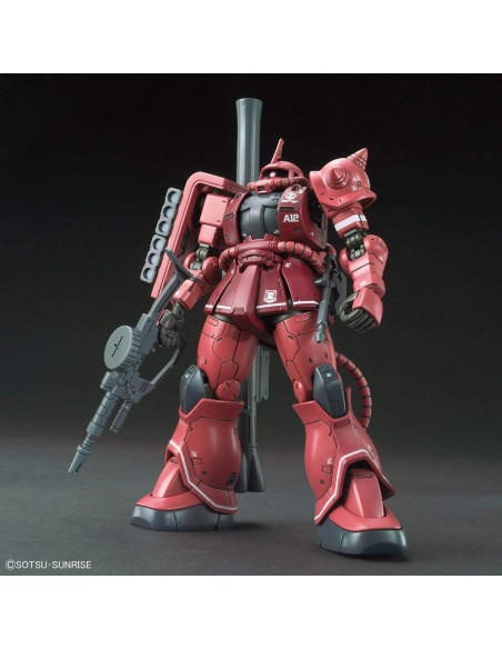 Modelo Zaku II Char Aznable 1/144 BANDAI SPIRITS con armas