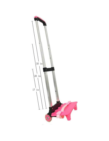 Carro de Mano VILINKOU Plegable Rosa 22.5 kg 6 Ruedas