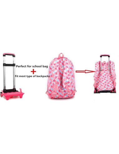 Carro de Mano VILINKOU Plegable Rosa 22.5 kg 6 Ruedas