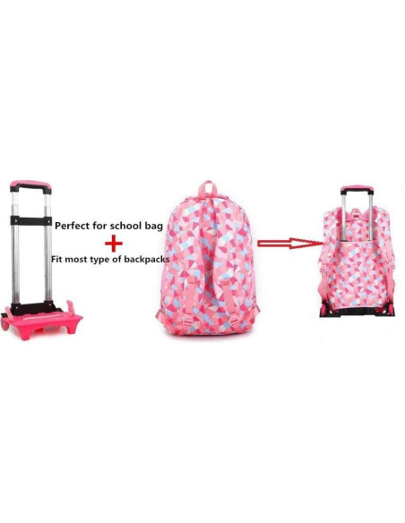 Carro de Mano VILINKOU Plegable Rosa 22.5 kg 6 Ruedas