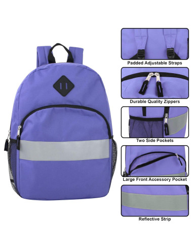 Mochila Reflectante Trail Maker 17" Color Púrpura 20L