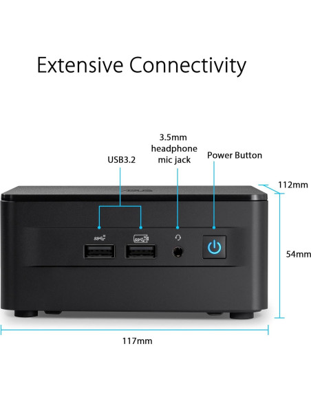 ASUS NUC 13 Pro Alto Barebone i3-1315U 64GB RAM Thunderbolt
