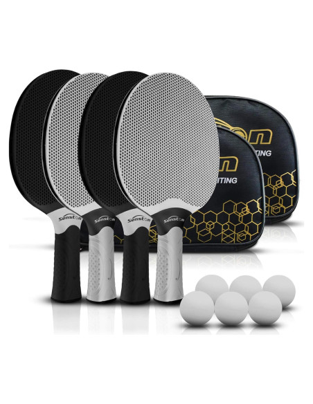 Set de 4 Palas de Tenis de Mesa Senston - Goma Profesional