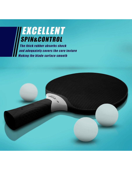 Set de 4 Palas de Tenis de Mesa Senston - Goma Profesional