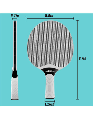 Set de 4 Palas de Tenis de Mesa Senston - Goma Profesional