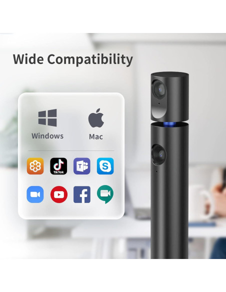 CZUR Halo X Pro Webcam Doble 1080P USB para PC