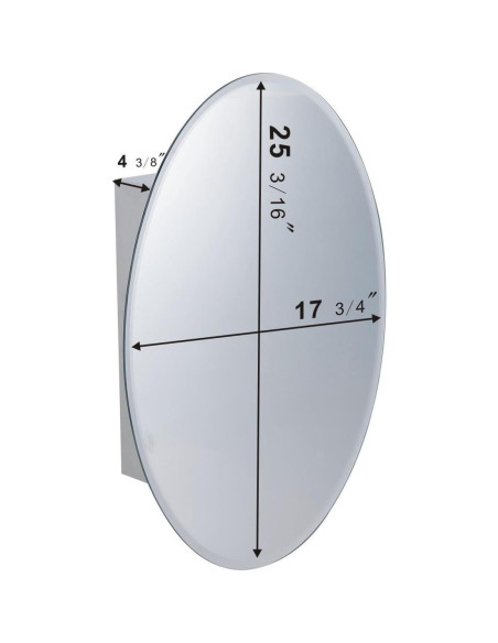 Armario de Medicina Ovalado Renovators Supply 66x46cm Espejo