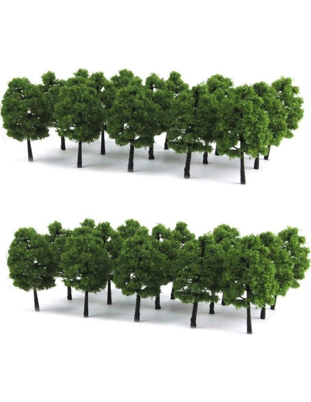 Árboles a Escala HO Mystear 50 Pcs 3.5cm 1:100 para Paisajismo