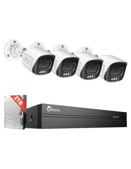Sistema de Cámara de Seguridad 5MP Camstro 4 Cámaras PoE 2TB
