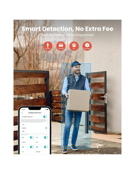 Sistema de Cámara de Seguridad 5MP Camstro 4 Cámaras PoE 2TB