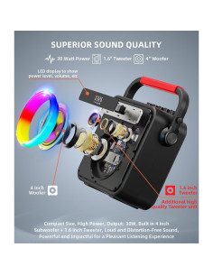 Máquina de Karaoke K300 con 2 Micrófonos y Bluetooth 2