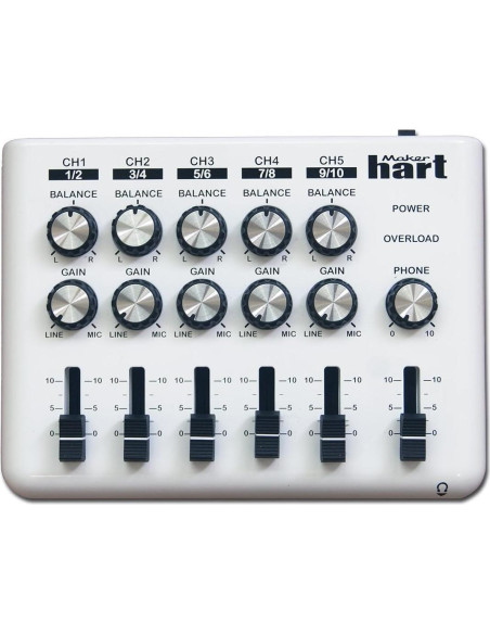Mezclador de Audio Maker Hart LOOP 5 Canales 9V