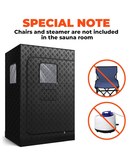 Sauna de Vapor Portátil Sidasu para 2 Personas 119x89x180cm