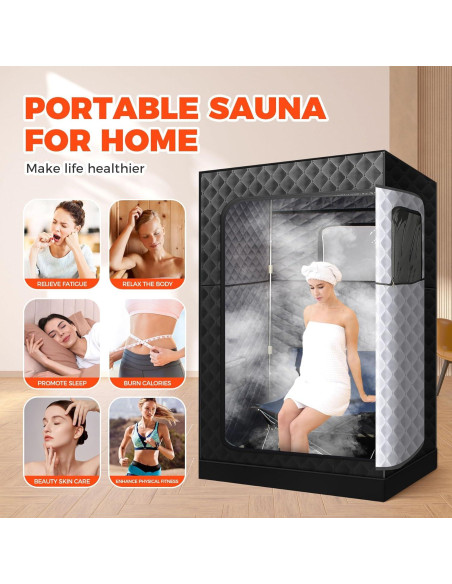 Sauna de Vapor Portátil Sidasu para 2 Personas 119x89x180cm