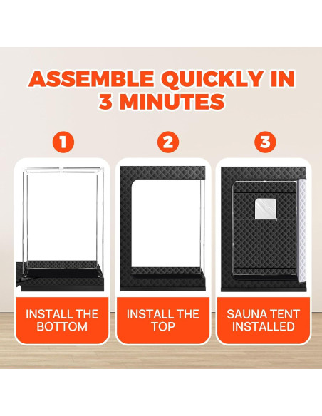 Sauna de Vapor Portátil Sidasu para 2 Personas 119x89x180cm