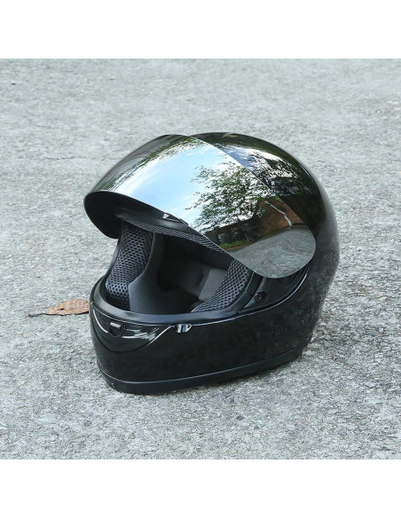 Casco TCMT Off-Road Negro Brillante con Visera Solar