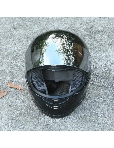 Casco TCMT Off-Road Negro Brillante con Visera Solar