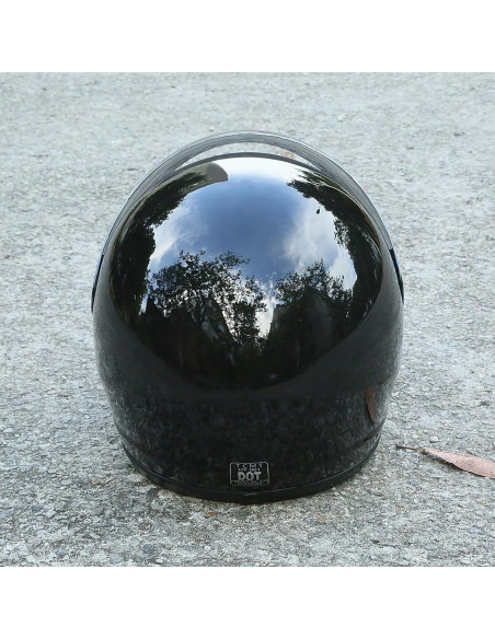 Casco TCMT Off-Road Negro Brillante con Visera Solar