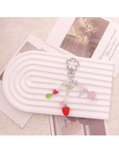 Llaveros Aesthetic Y2K AGEN KGEN con Colgante de Fresa 11 cm 2