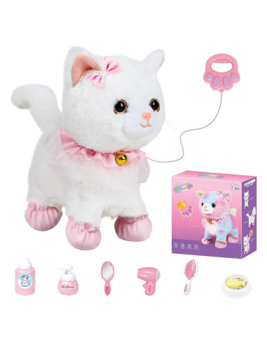 Juguete Interactivo Gato Blanco SHANTOU 21x9x22cm 3-6 años