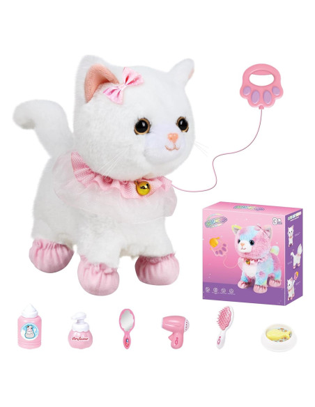 Juguete Interactivo Gato Blanco SHANTOU 21x9x22cm 3-6 años