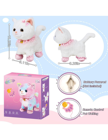 Juguete Interactivo Gato Blanco SHANTOU 21x9x22cm 3-6 años