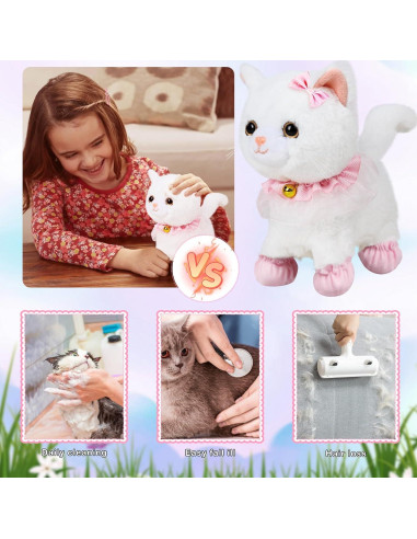 Juguete Interactivo Gato Blanco SHANTOU 21x9x22cm 3-6 años