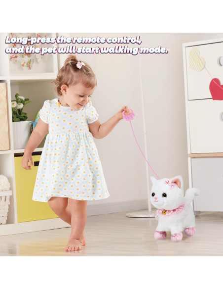 Juguete Interactivo Gato Blanco SHANTOU 21x9x22cm 3-6 años