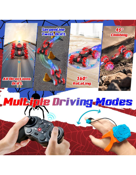 Coche Stunt Control Remoto Aleath 4WD 360 Luz y Música