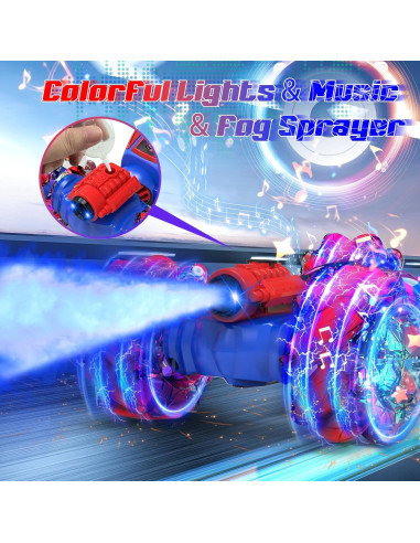 Coche Stunt Control Remoto Aleath 4WD 360 Luz y Música